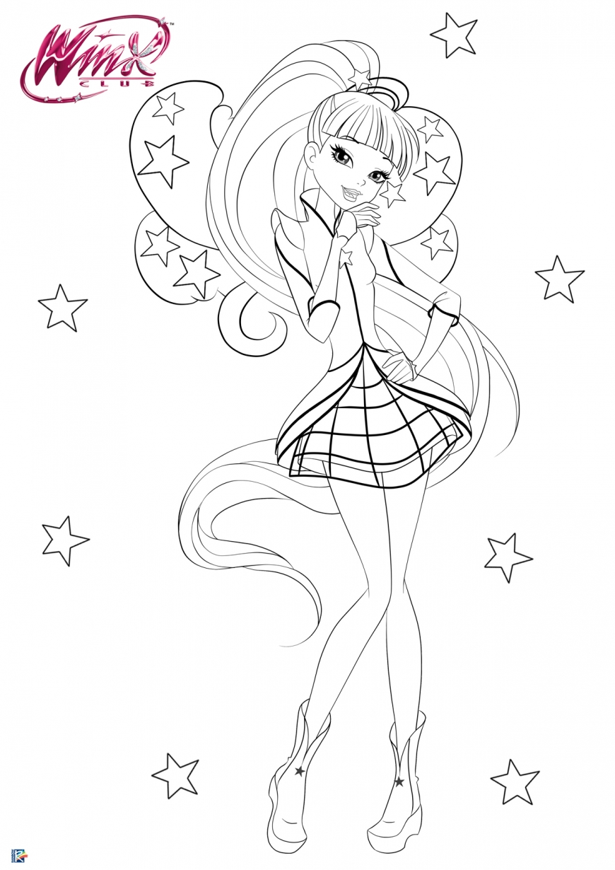 Winx Club season 8 Cosmix coloring page Musa