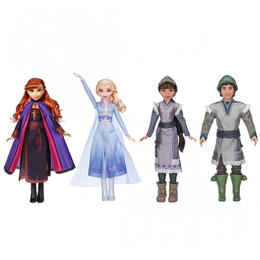 Frozen 2 set of 4 dolls with Elsa, Anna northulda Honeymaren and Ryder