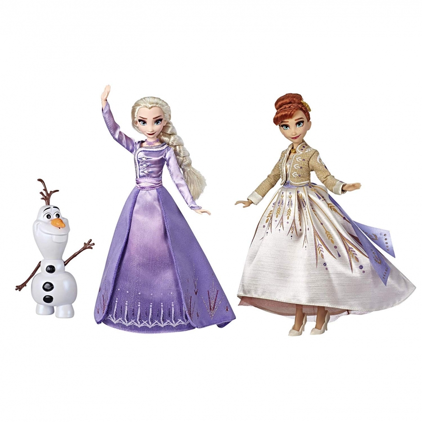 Elsa and Anna Frozen 2 fashion Deluxe dolls set with Olaf