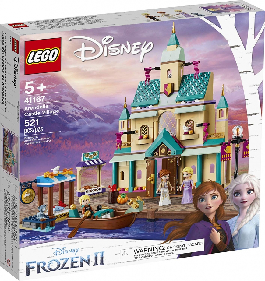 4 variation of Frozen 2 Arendelle Castle toys: Lego, Cute doll house, Deluxe Doll house, and 3D Jigsaw Puzzle