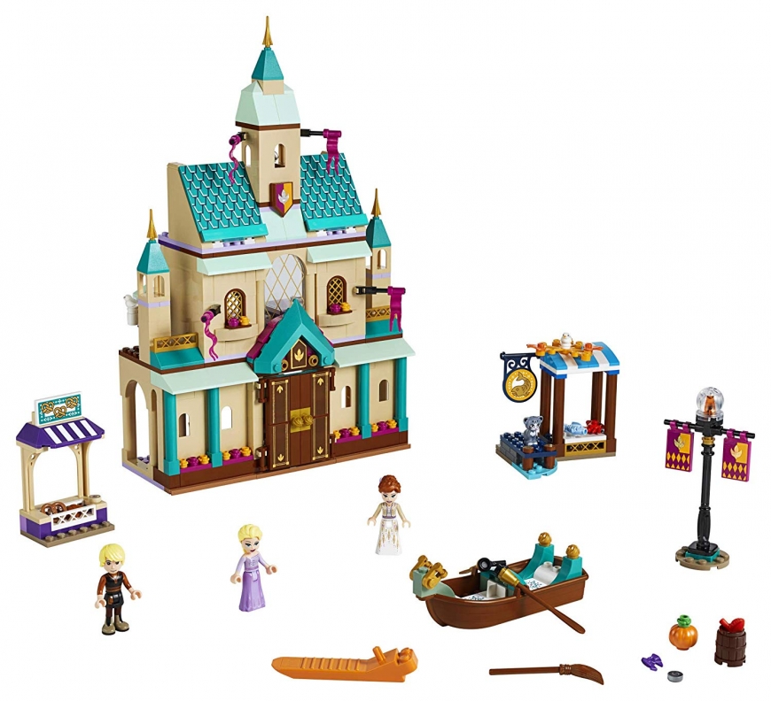 4 variation of Frozen 2 Arendelle Castle toys: Lego, Cute doll house, Deluxe Doll house, and 3D Jigsaw Puzzle