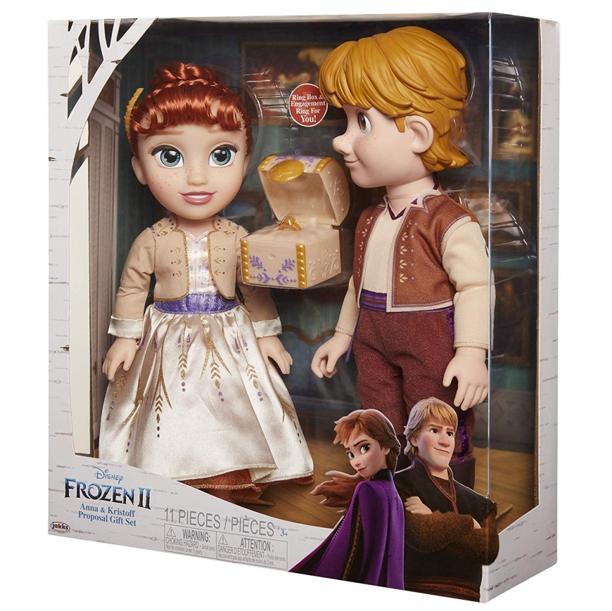 Jakks Pacific Disney Frozen 2 Anna & Kristoff Dolls Proposal Gift Set dolls