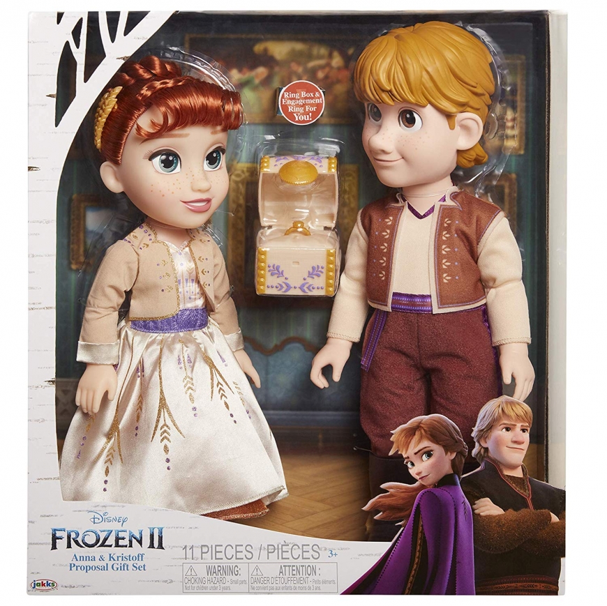 Jakks Pacific Disney Frozen 2 Anna & Kristoff Dolls Proposal Gift Set dolls