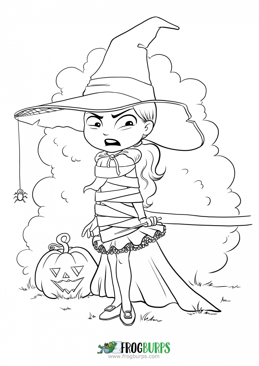 Cute halloween coloring pages