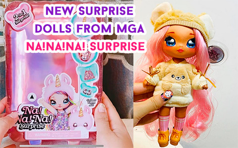 Na!Na!Na! Surprise! - new surprise soft fashion dolls from MGA, with cute animal pom