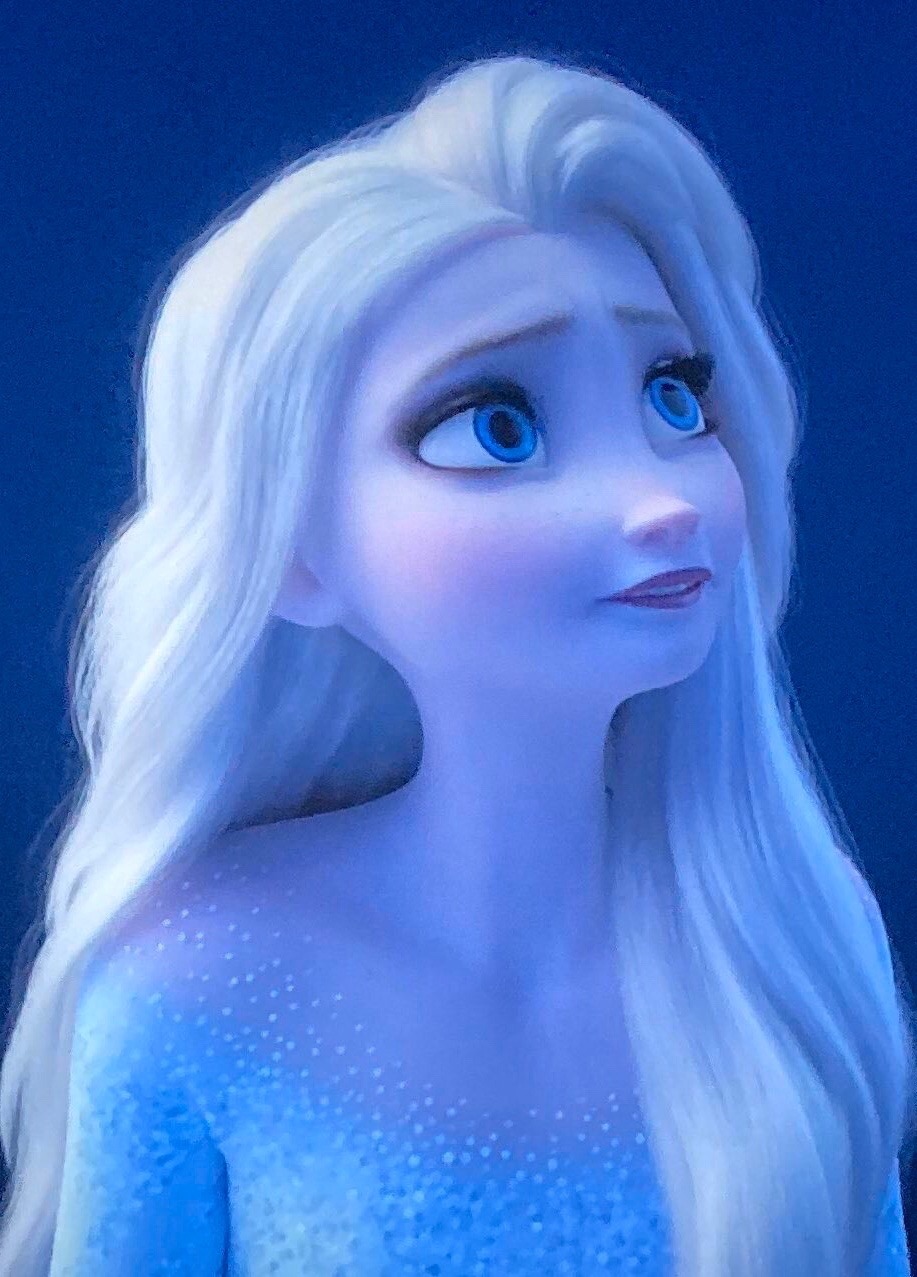 Frozen 2 Elsa in white dress with hair down new official big images   YouLoveItcom