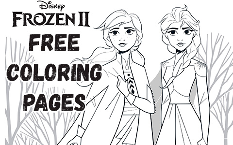 Frozen 2 free coloring pages with Elsa, Anna, Olaf, Kristoff, Bruni and Nokk