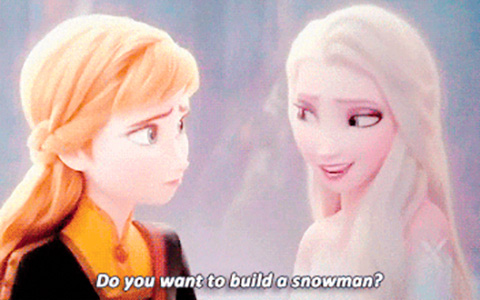 Frozen 2 Do you wan't to build a snowman in gifs