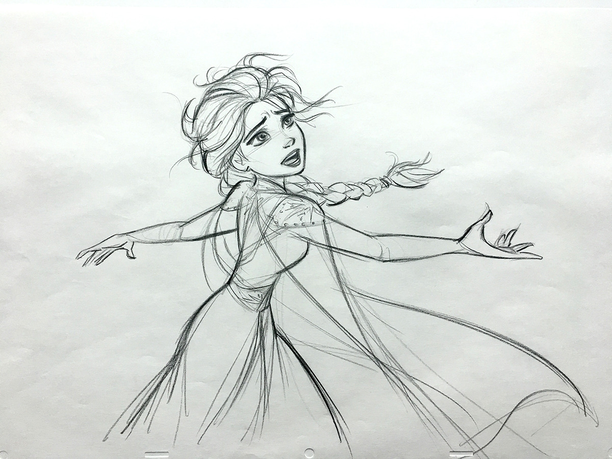 Transparent Floco De Neve Png  Sketch Elsa Disney Princess Frozen Drawing  Png Download  Transparent Png Image  PNGitem