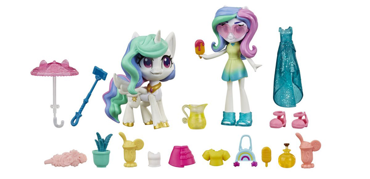 My Little Pony Equestria Girls Fashion Squad Rainbow Dash and Starlight Glimmer Mini Doll Set Toy with Over 40 Fashion Accessories 