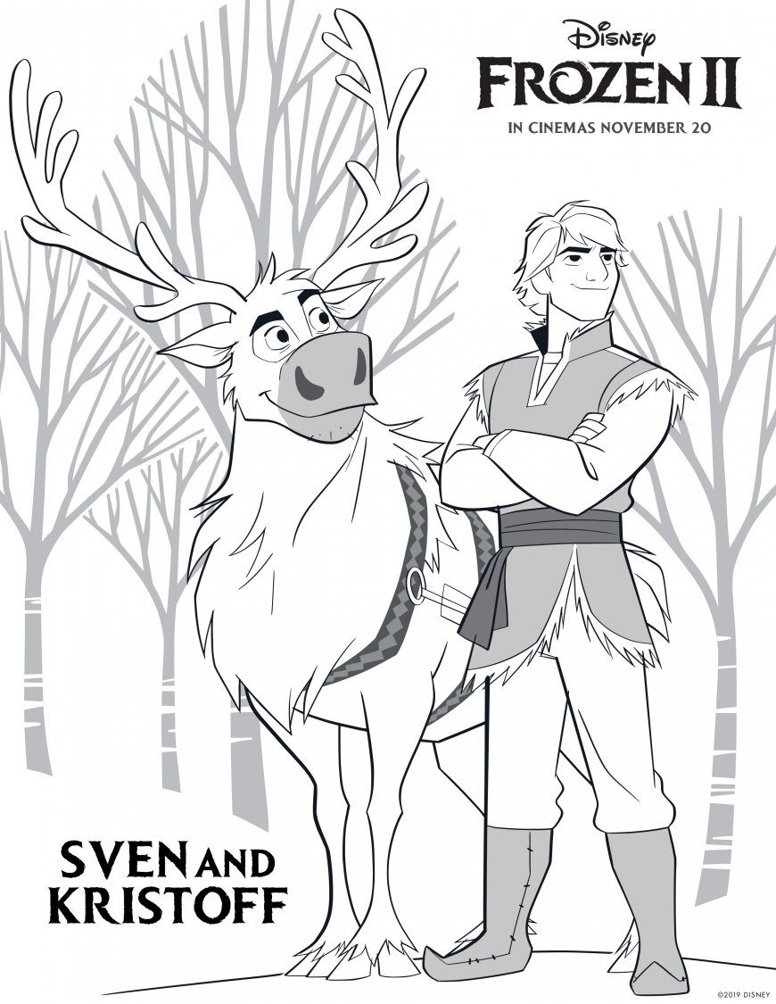 Frozen 2 coloring page Kristoff