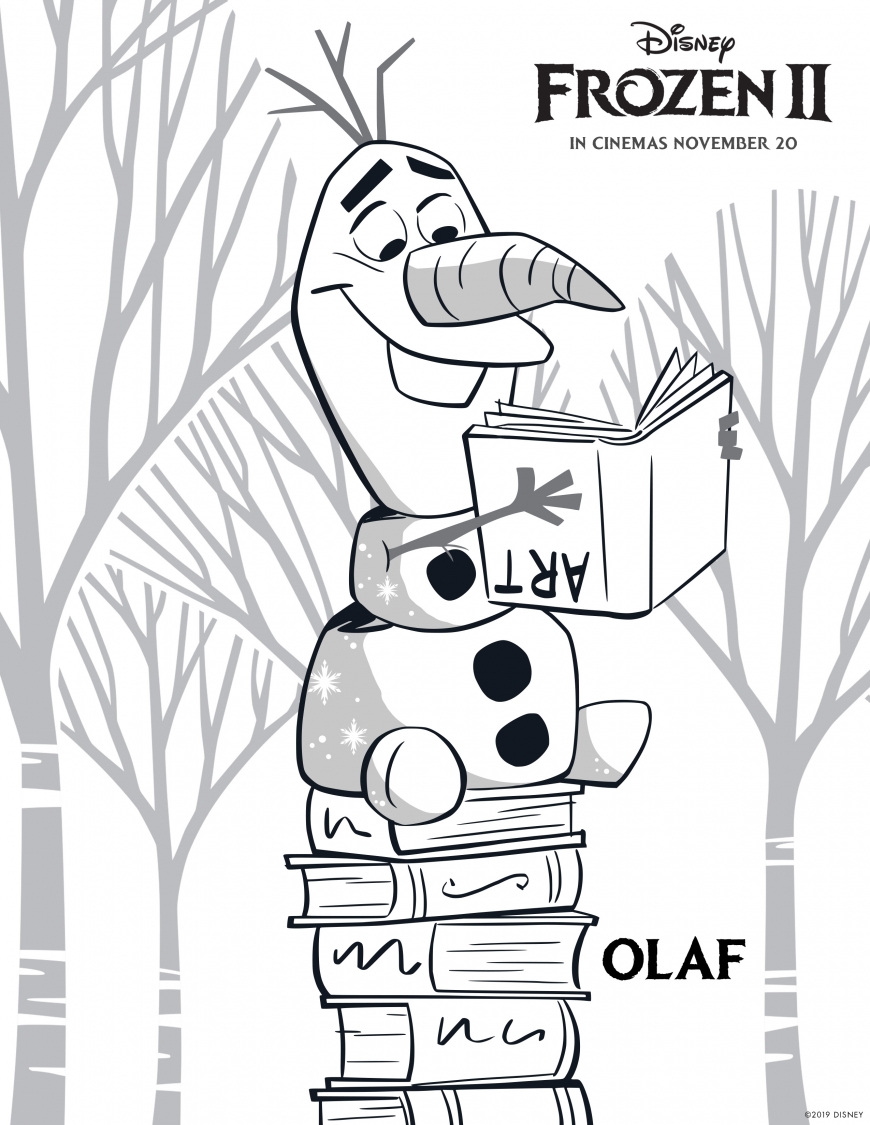 Frozen 2 coloring page Olaf