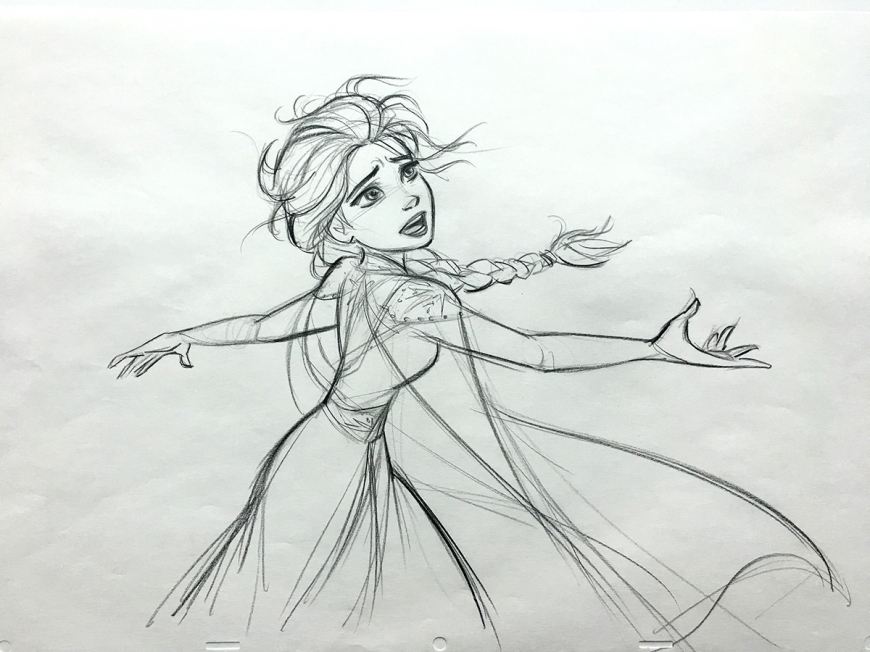 Elsa Frozen 2 drawings concept art
