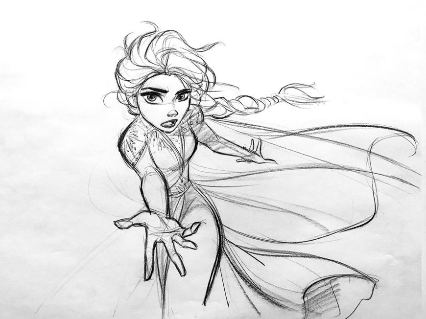 Elsa Frozen 2 drawings concept art