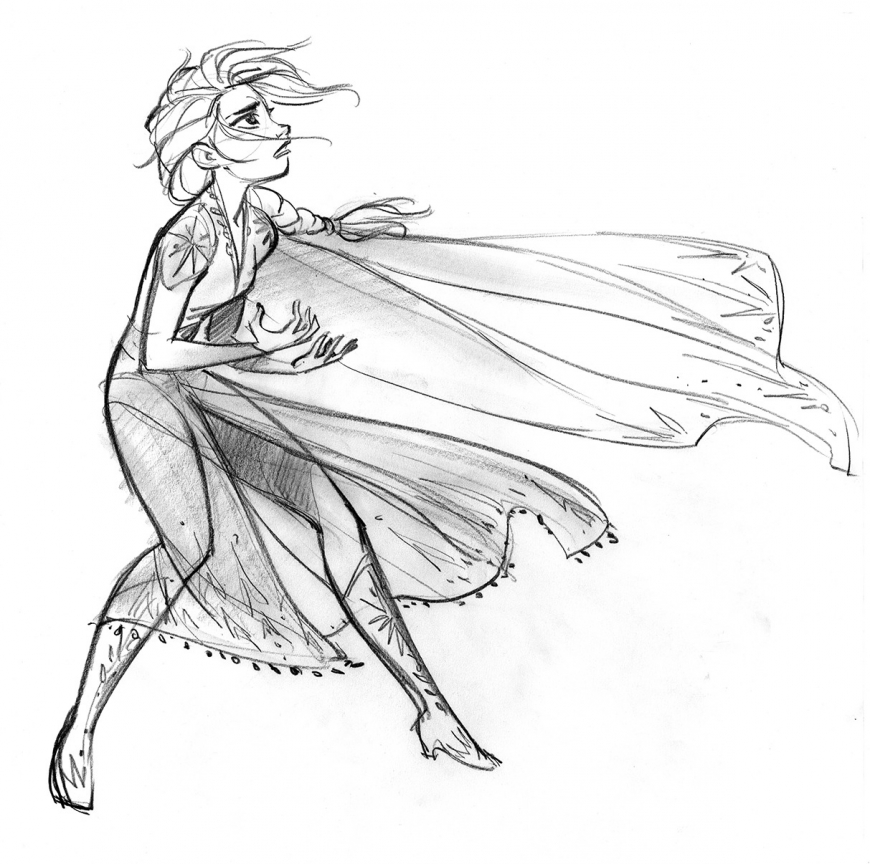 Elsa Frozen 2 drawings concept art