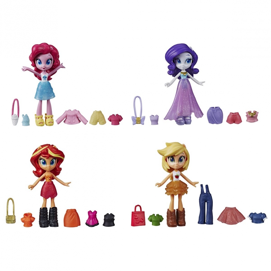 My Little Pony Equestria Girls Fashion Squad Doll Wave 1 Set with 4 dolls