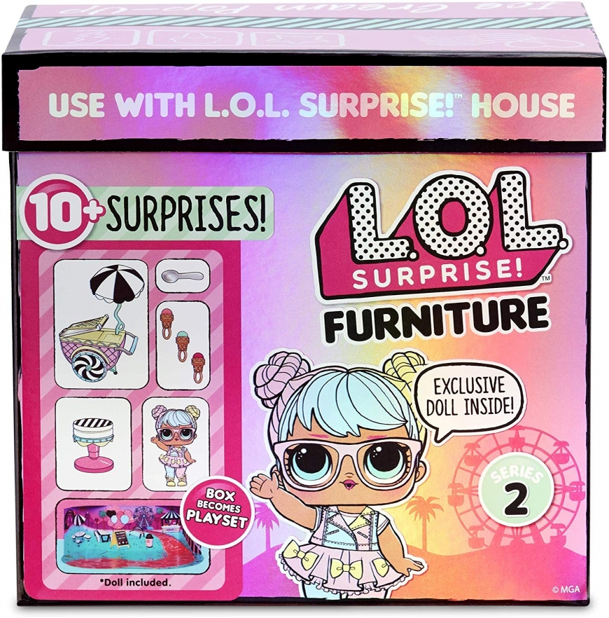 L.O.L. Surprise! Furniture Ice Cream Pop-Up with Bon Bon doll