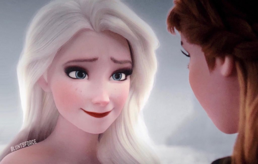 Frozen 2 Elsa and Anna realistic faces