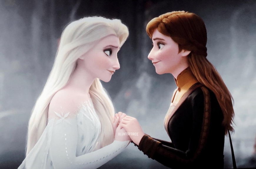 Frozen 2 Elsa and Anna realistic faces