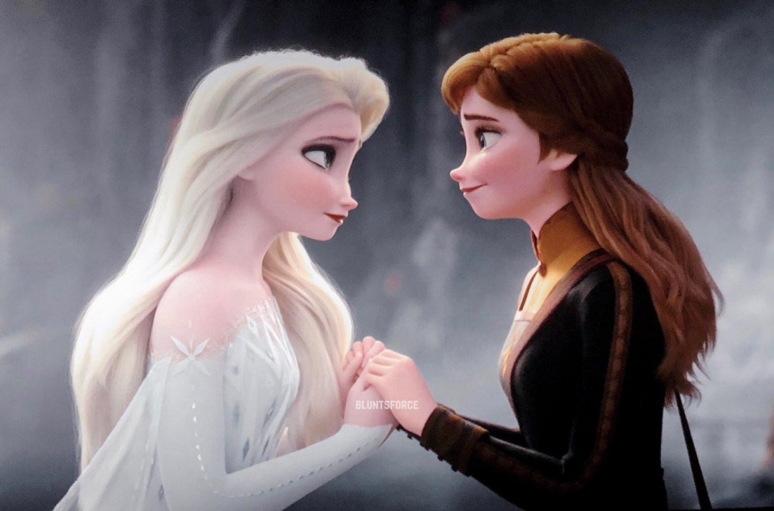 Frozen 2 Elsa and Anna realistic faces