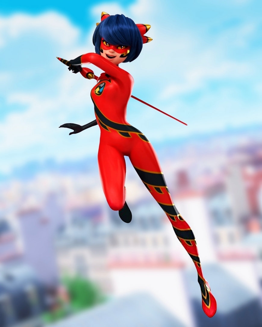 Kagami as Dragon Miraculous Ryuuko from Miraculous Ladybug 3 season