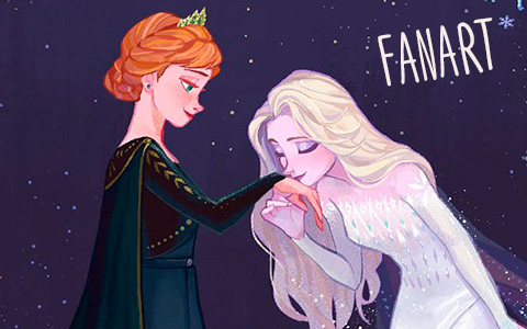 Elsa fifth Element And Anna queen of Arendelle fanart based on the Frozen 2 final outfits