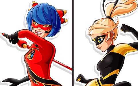 New 2D art images of superheroes from Miraculous Ladybug season 3: Ryoku, Bunnix, King Monkey and others