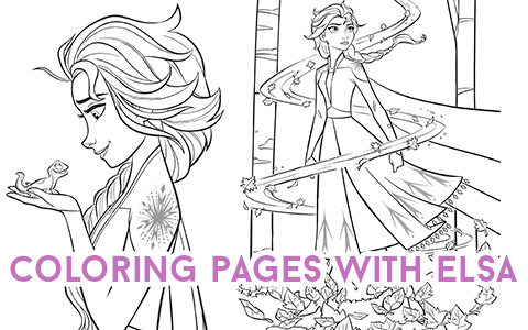 New Frozen 2 coloring pages with Elsa