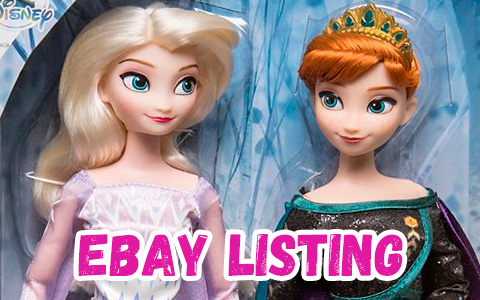 Best price-to-delivery ebay listing for Disney Store Elsa and Anna final dolls - Queen Anna Elsa the Snow Queen dolls