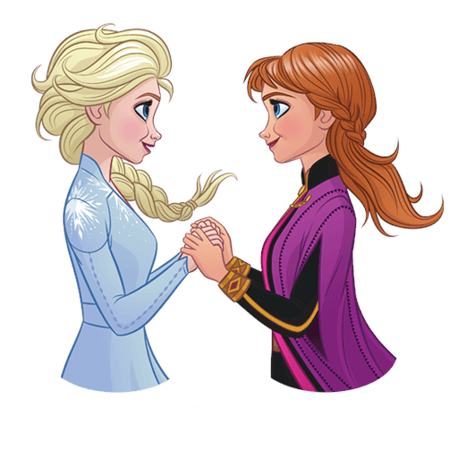 Frozen 2 new images with Elsa and Anna stickers