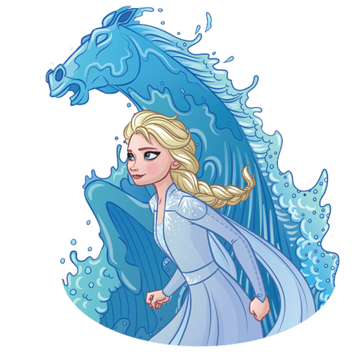 Frozen 2 new images with Elsa and Anna stickers