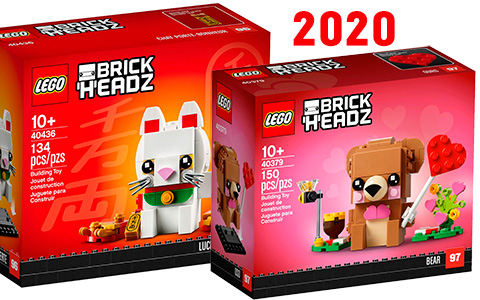 Upcoming Seasonal LEGO Brickheadz 2020: Lucky Cat, Valentine’s Day Bear, Bride, Groom