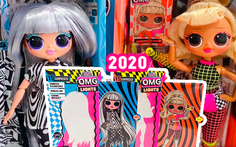 LOL OMG Lights new fasion dolls line for 2020. First images of LOL OMG Groovy Babe and Speedster. Plus art of OMG Lights Dazzle and Angles
