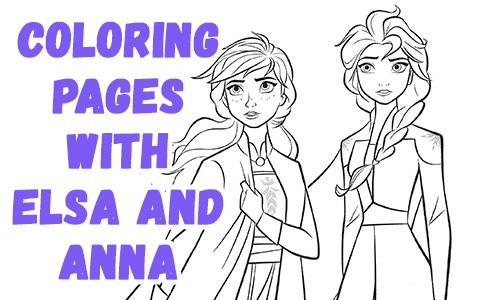 Frozen 2 Elsa and Anna coloring pages