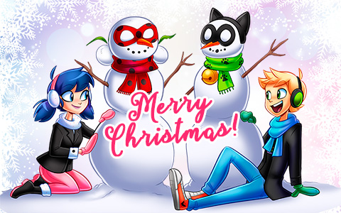 Christmas cards Miraculous Ladybug