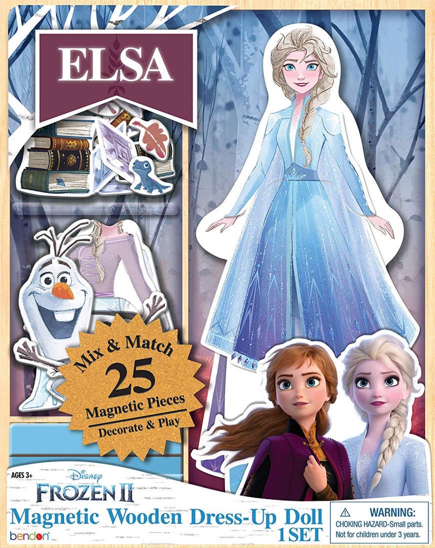 Frozen 2 Elsa and Anna paper dolls with clothing and dresses from the movie