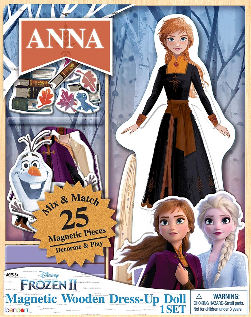 Frozen 2 Elsa and Anna paper dolls with clothing and dresses from the movie