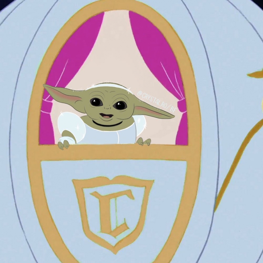 Baby Yoda as Disney Princess