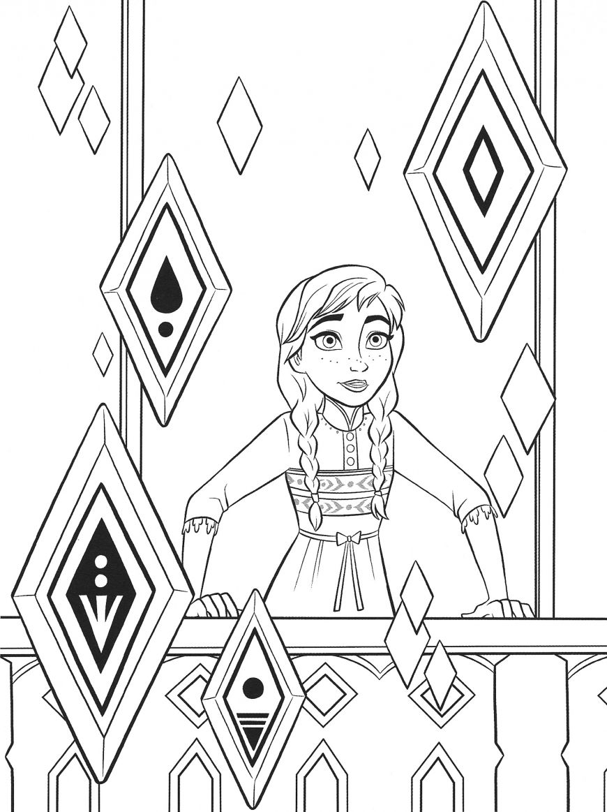 Frozen 2 free coloring pages with Anna