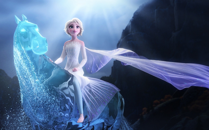 Frozen 2 short hair Elsa in white dress