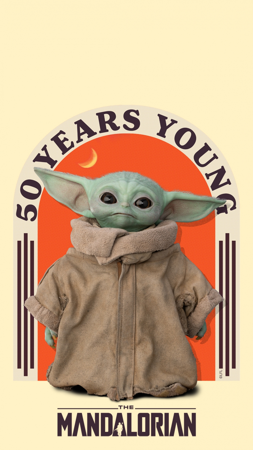 50 years yong Baby Yoda wallpaper