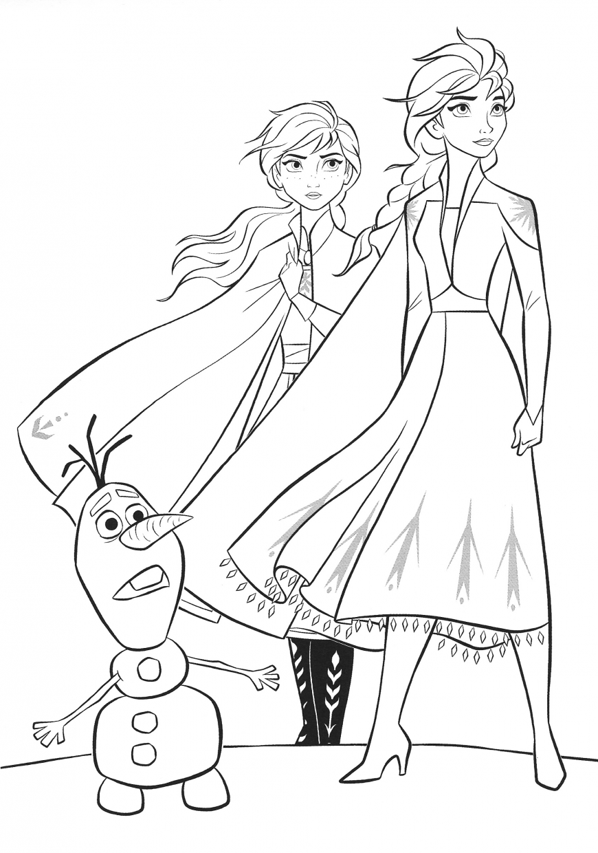 Frozen 2 Elsa and Anna coloring pages - YouLoveIt