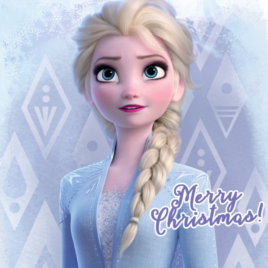 Frozen 2 Christmas card Elsa
