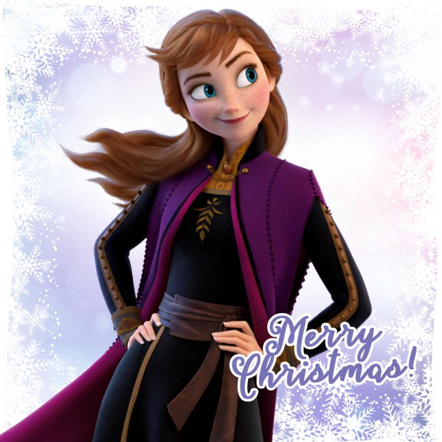 Frozen 2 Christmas card Anna