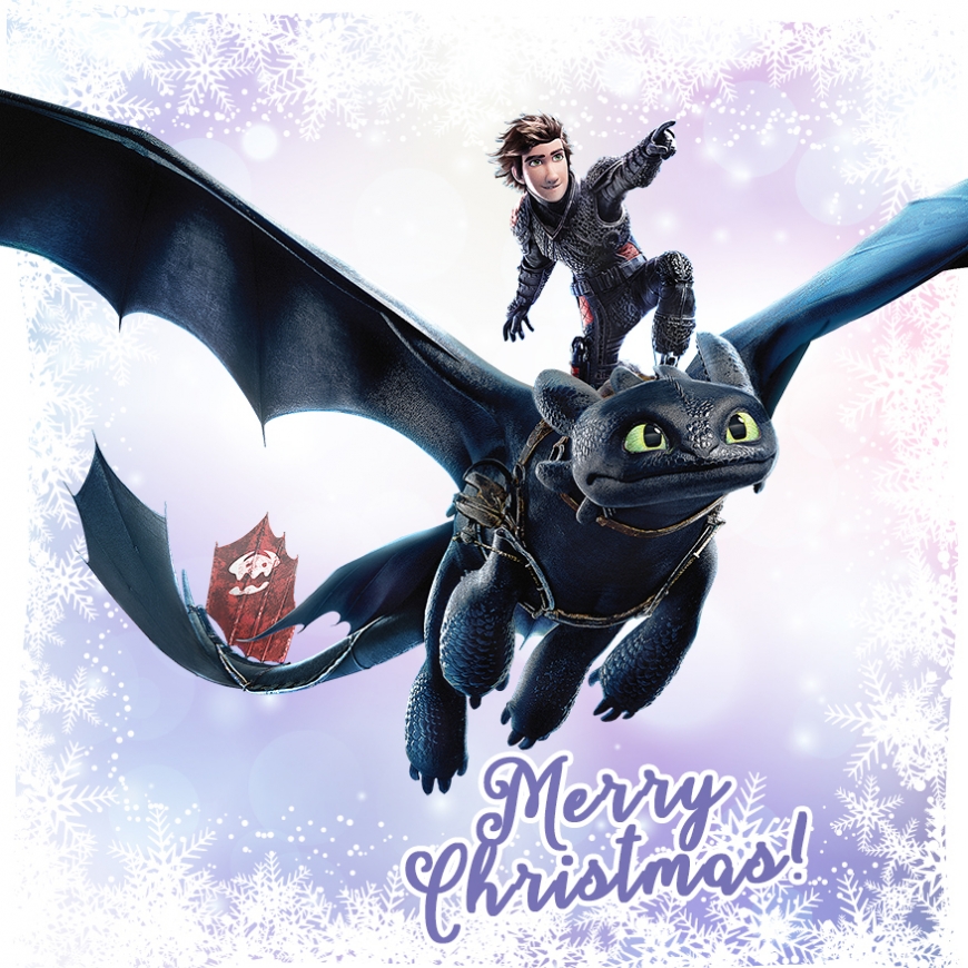 Merry Christmas news cards How to train your dragon