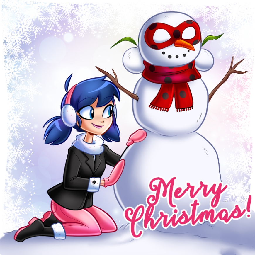 Christmas cards Miraculous Ladybug