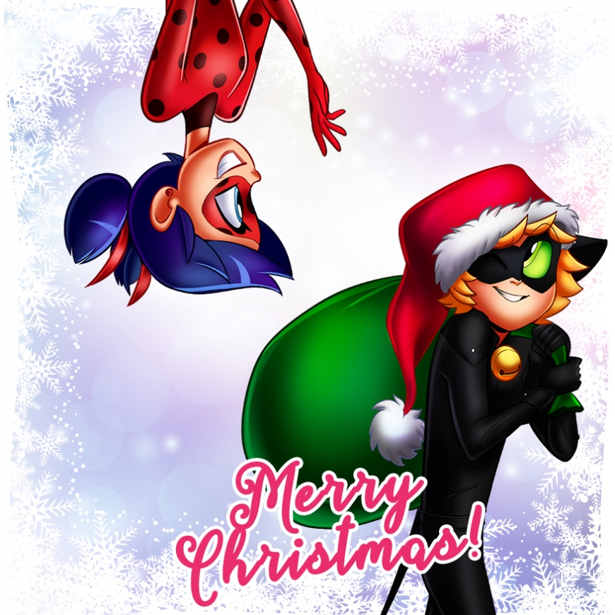 Christmas cards Miraculous Ladybug
