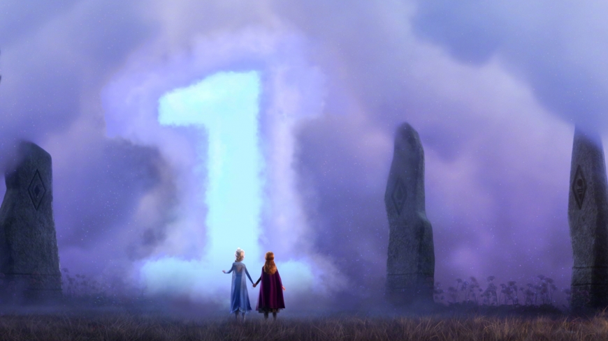 Frozen 2 hd wallpaper with numbers, spirits magic