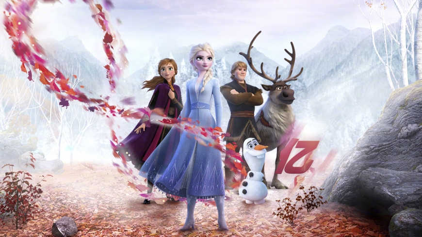 Frozen 2 hd wallpaper with numbers, spirits magic