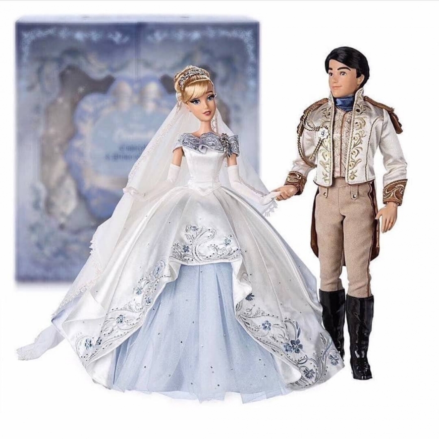 Disney Limited Edition dolls 2020 Cinderella and Prince Charming Platinum wedding set